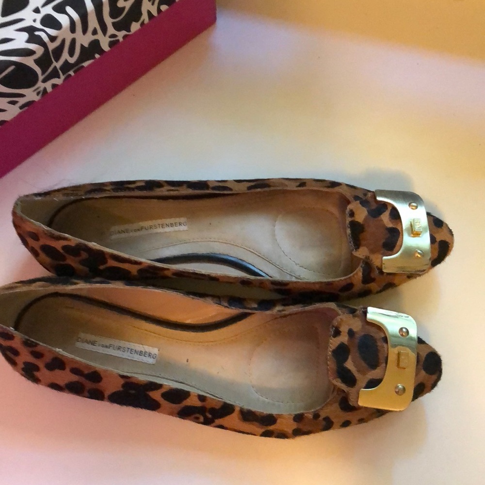 Dcd Cheetah Print Pony Hair Flats